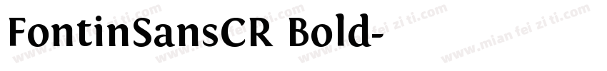 FontinSansCR Bold字体转换